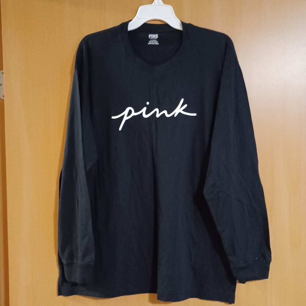 Womens Black and white PINK long sleeved shirt
